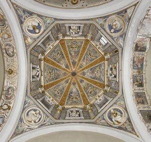 View of the fresco in the cupola of Church of Saint Martha, Bellano, Lake of Como, Italy by Unknown